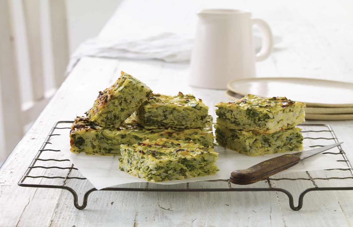 Cheese, Spinach and Zucchini Rice Slice – Glucology Store
