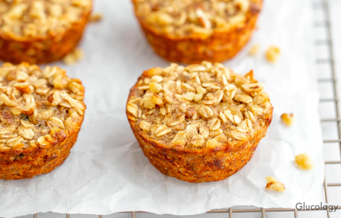 Baked Banana, nut and oatmeal muffins| Diabetes friendly recipe
&ndash; Glucology Store