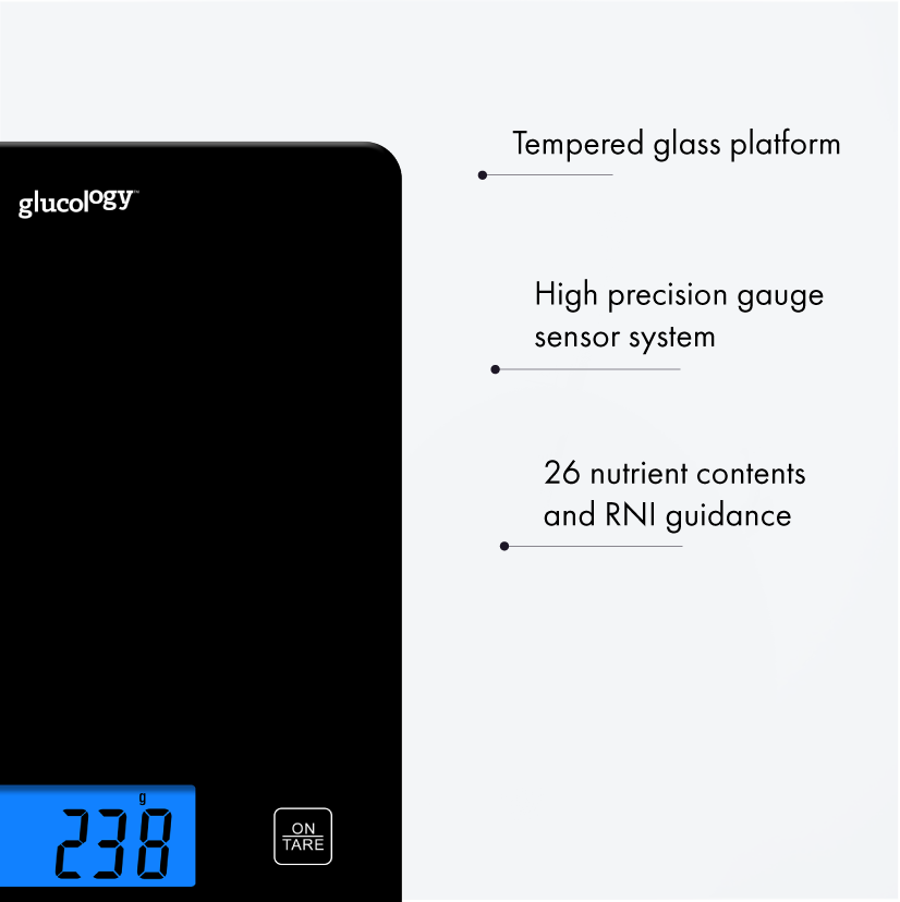 Glucology Food Nutrition Scale, Bluetooth Kitchen Scale
