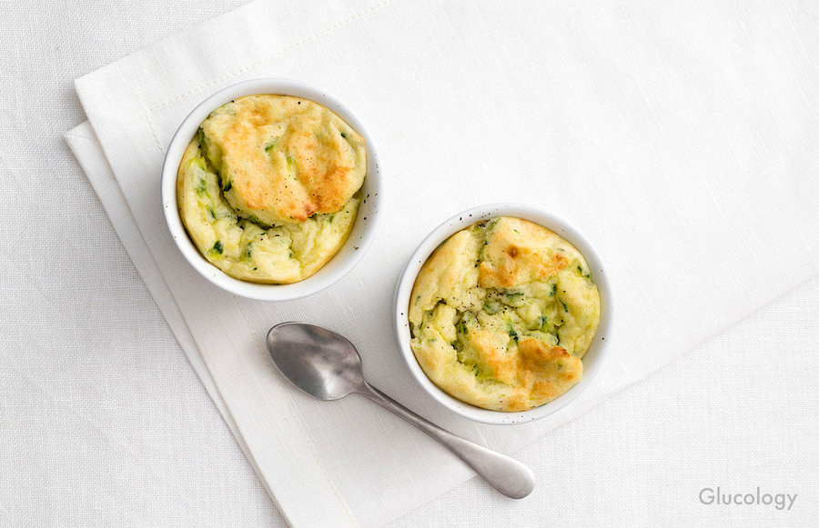 Cheese and Zucchini baked souffle