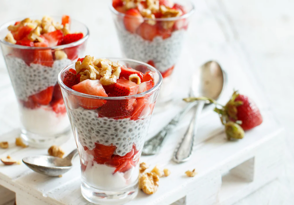 Berry and Almond Chia Pudding Parfait