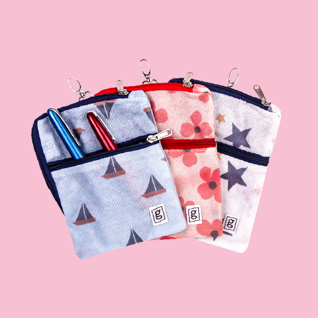 Cooling pouches wallets in patterns