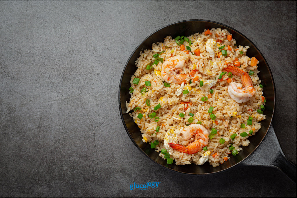 Stir-Fried Shrimp with Vegetables and Brown Rice