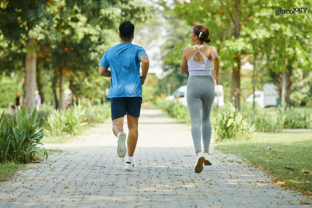 Men and women doing exercise while managing diabetes
