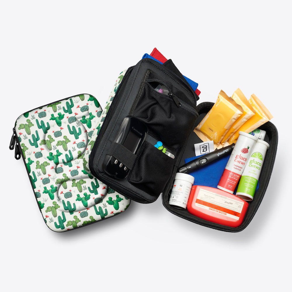 Diabetic Supply Travel Case Organizer Bag for Glucose Monitoring System, Bl : CURMIO Diabetic Supplies Bag for Glucose Meter