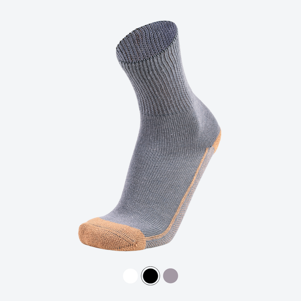 Diabetes Copper Based Classic Socks | 3 Pairs | Gray