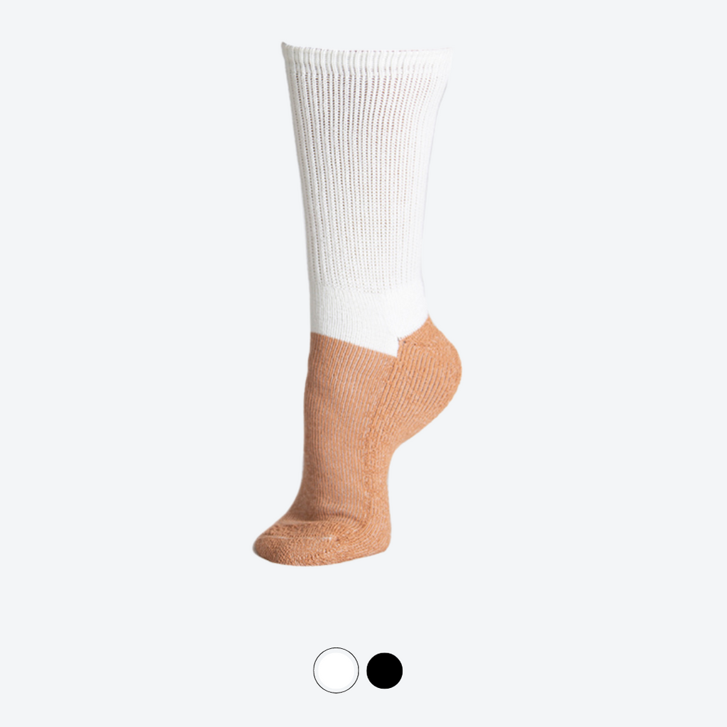 Diabetes Copper Based Winter Socks | 2 Pairs | White