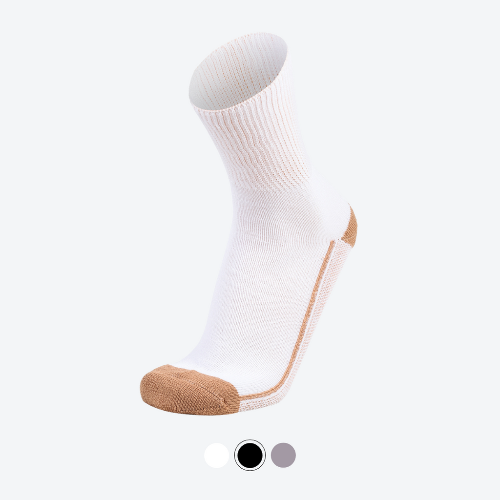 Diabetes Copper Based Classic Socks | 3 Pairs | White