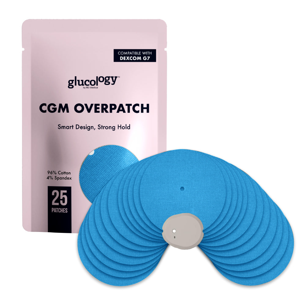 Dexcom G7, ONE+, Stelo CGM Sensor Shield | Non-Stick Centre | 25 Pack CGM Overpatch