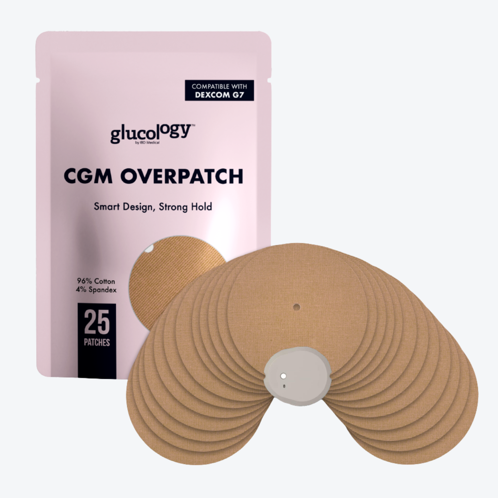 Dexcom G7, ONE+, Stelo CGM Sensor Shield | Non-Stick Centre | 25 Pack CGM Overpatch