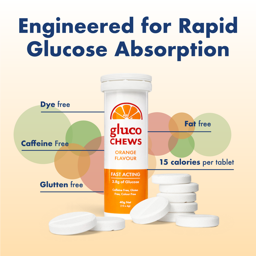 Fast Acting Glucochews – Raspberry | 6 Tubes (60 Chews)