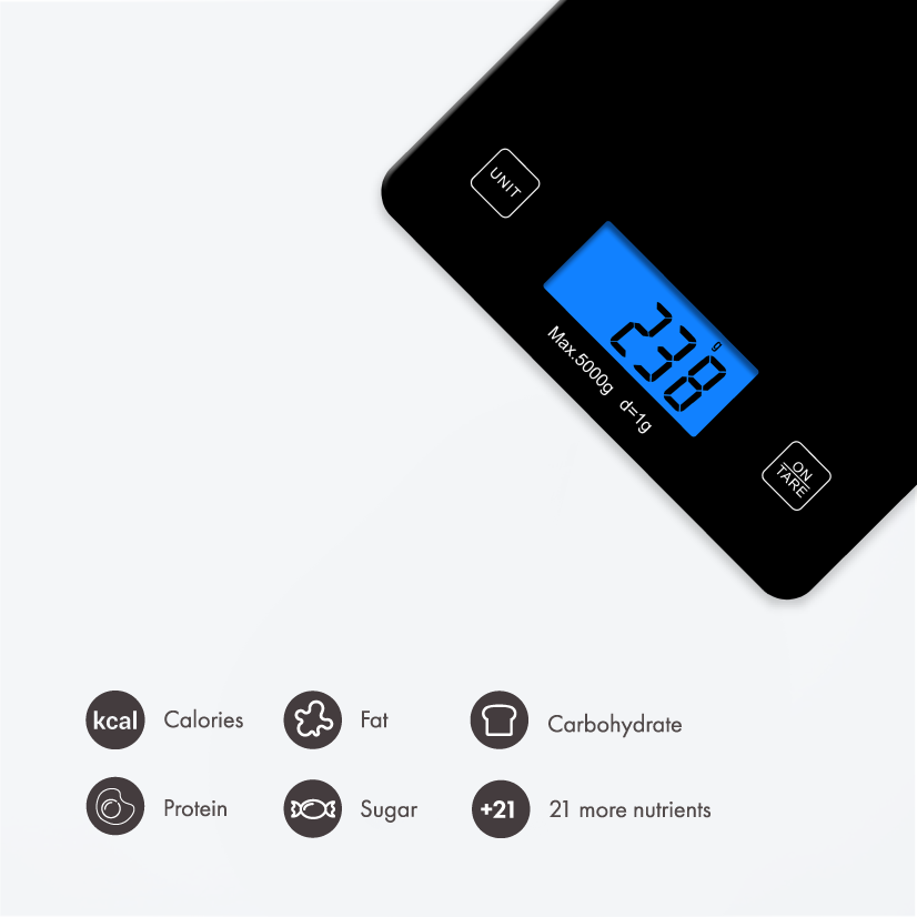 Glolux Smart Food Scale Kitchen Scale Nutrition Scale with